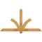Ekena Millwork Redmond Rough Sawn Timber Gable Bracket, Western Red Cedar, 60"W x 32"H x 4"D x 4"F, 13/12 Pitch GBW060X32X0404RED00RWR - alternate 1